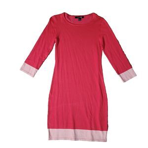 Forever 21 Dress Womens L Peach Pink Short Casual Cocktail Bodycon 3/4 S…